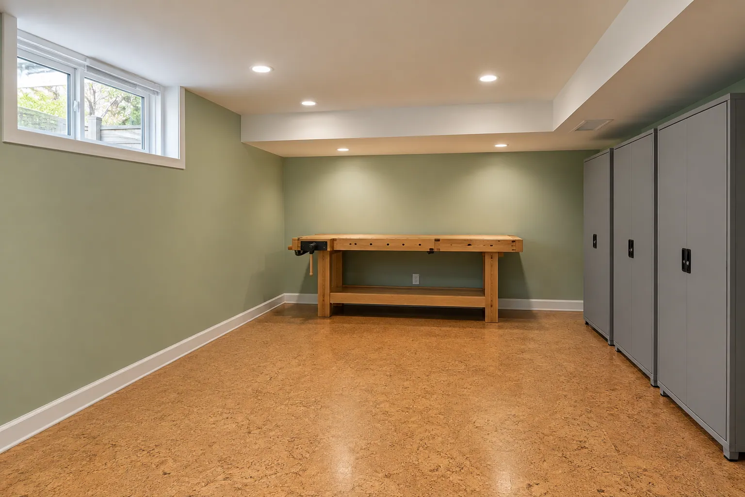 Lower-level renovation work in Brampton, Ontario.