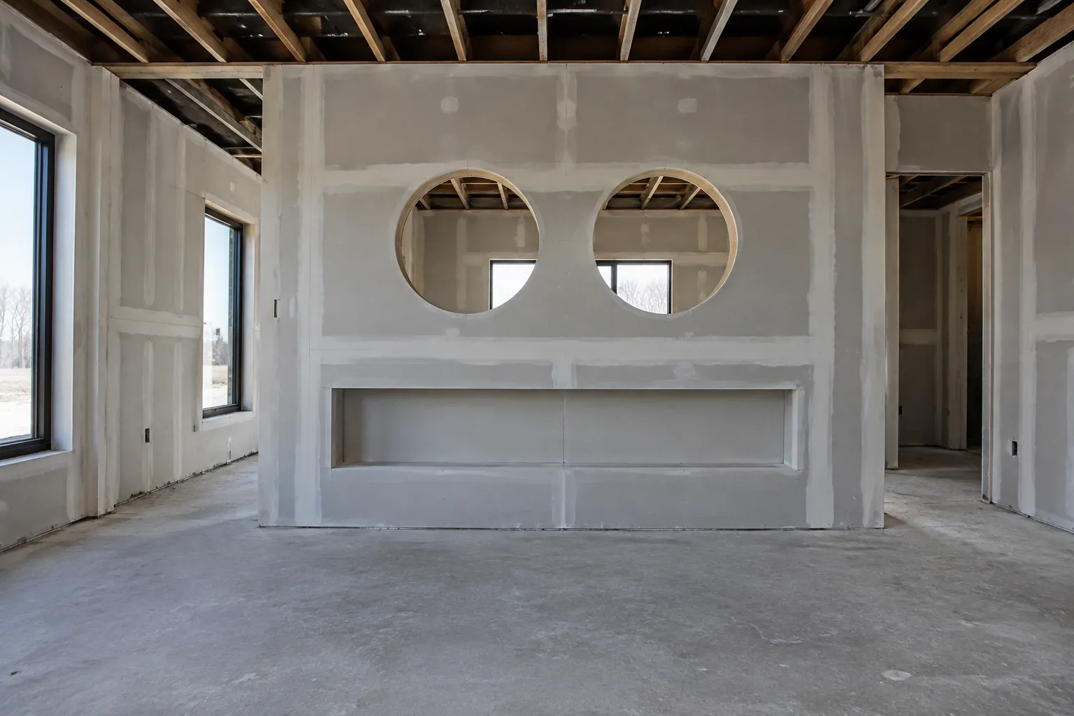 Taping and drywall finishing in Brampton, Ontario.
