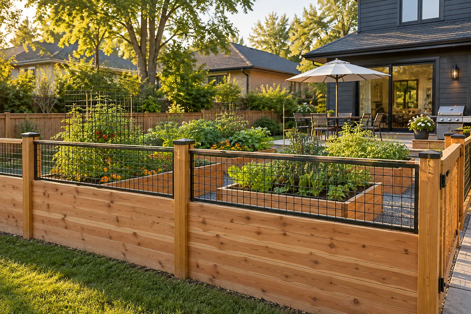 Residential fencing work in Brampton, Ontario.