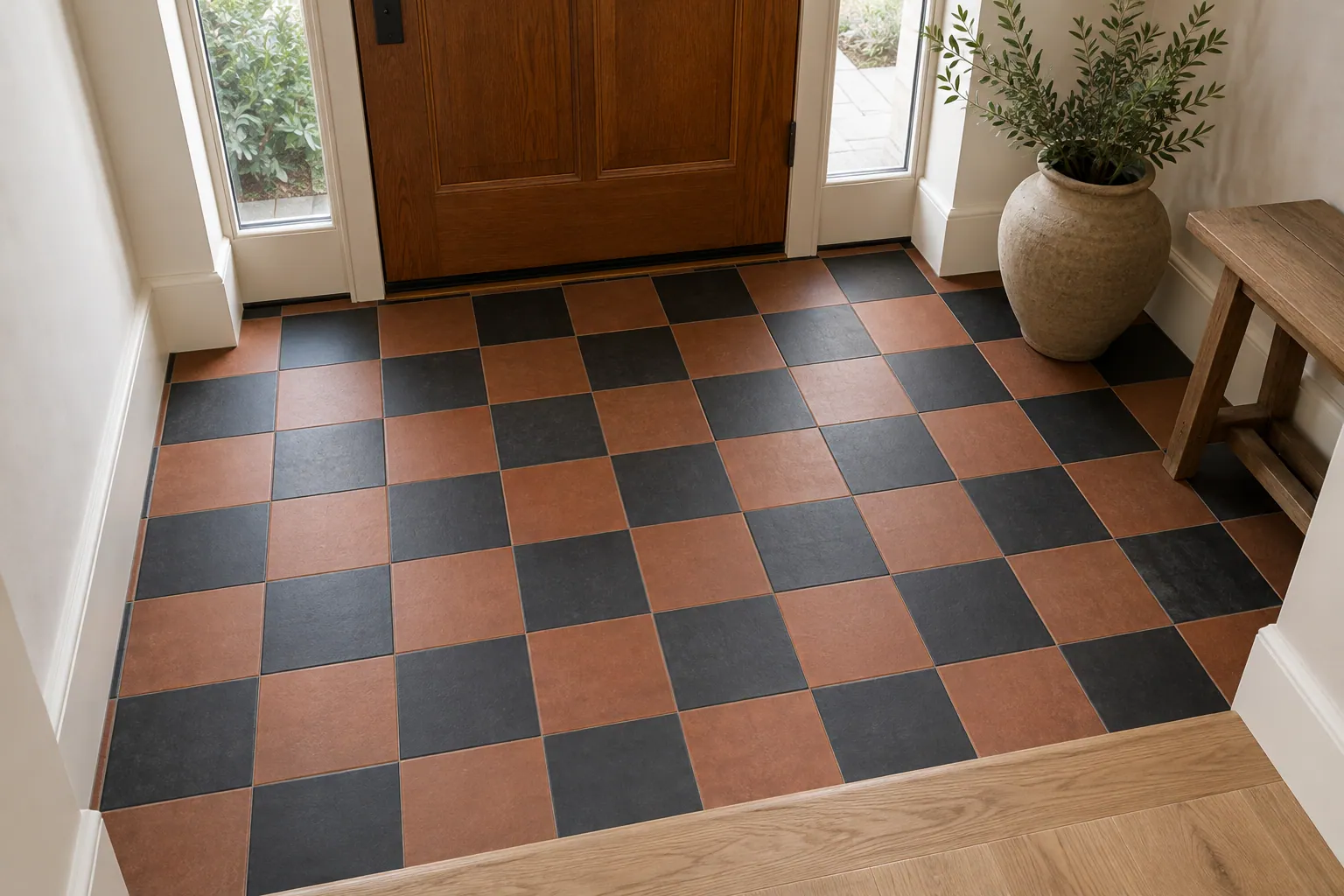 Residential tiling work in Brampton, Ontario.