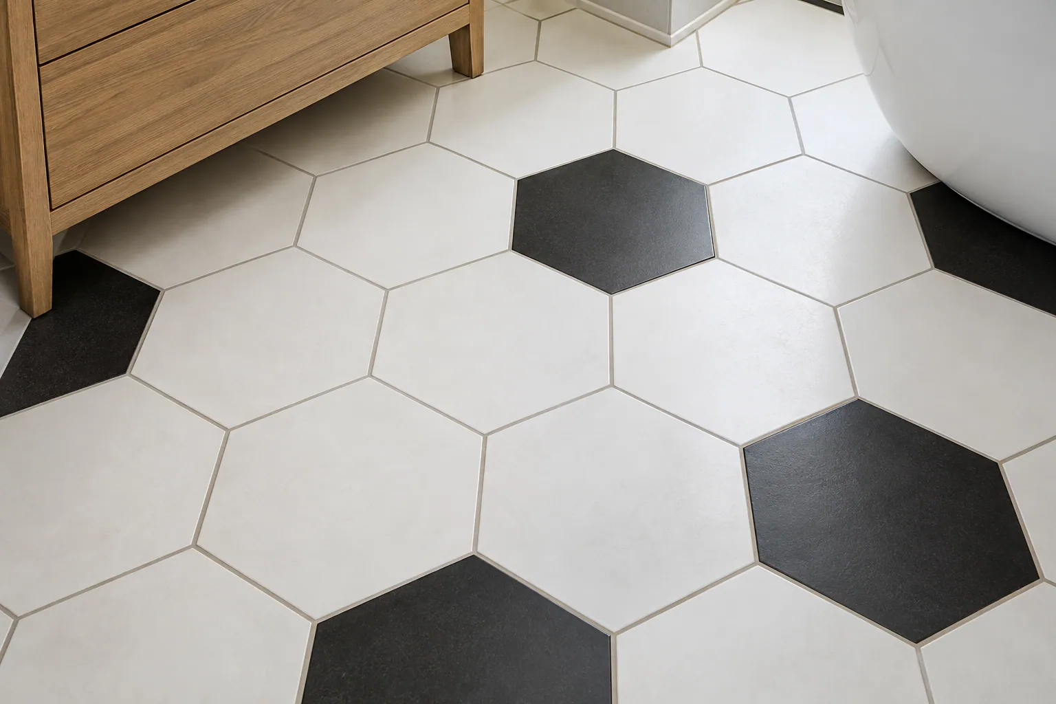 Floor and wall tile installation in Brampton, Ontario.