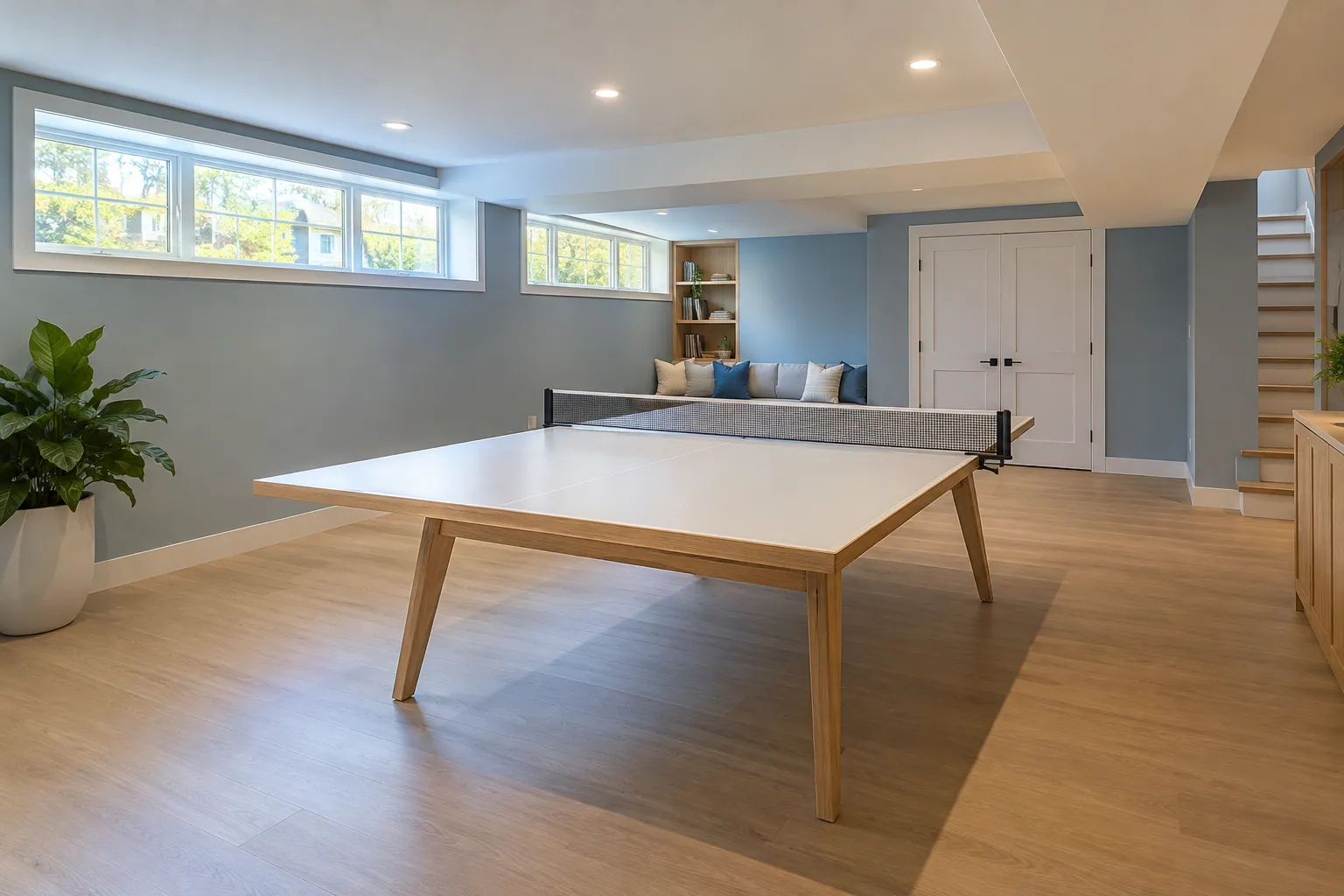 Lower-level renovation work in Brantford, Ontario.