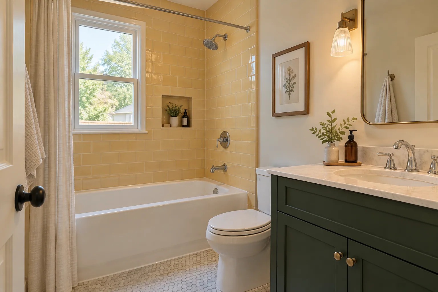 Bathroom remodeling work in Brantford, Ontario.