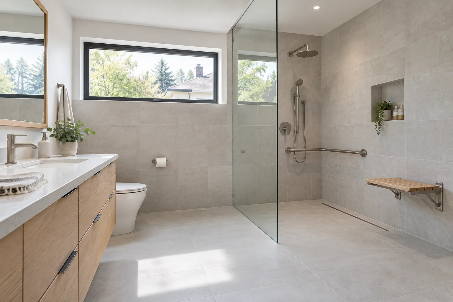 Residential bath renovation in Brantford, Ontario.