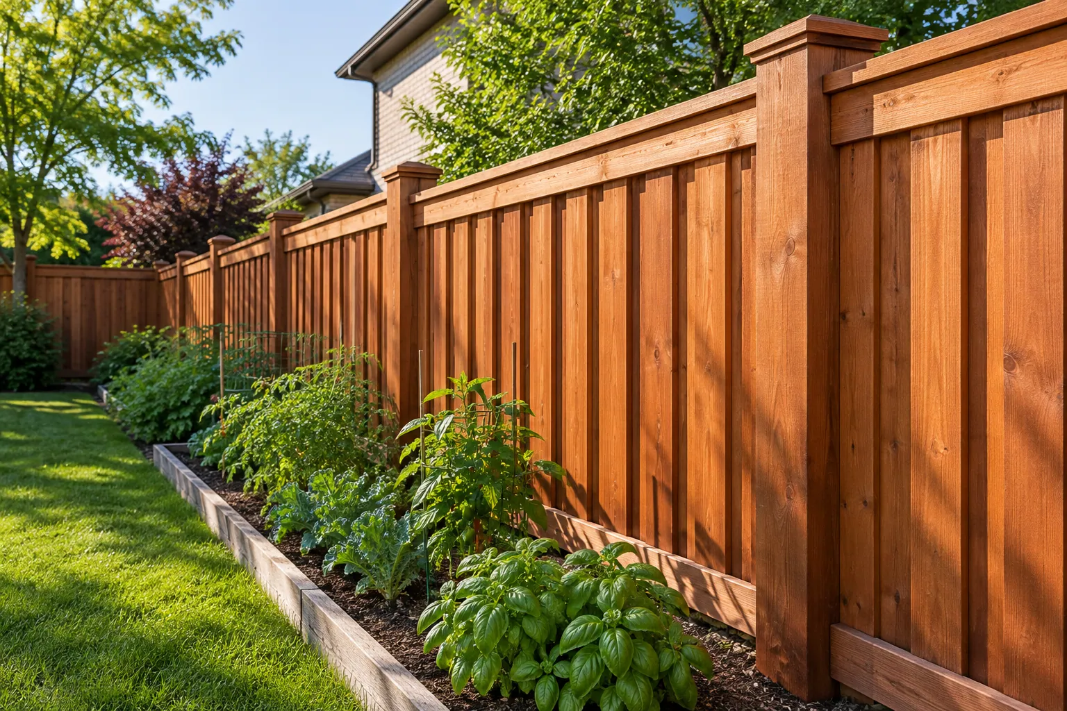 Fence replacement and yard improvements in Brantford, Ontario.