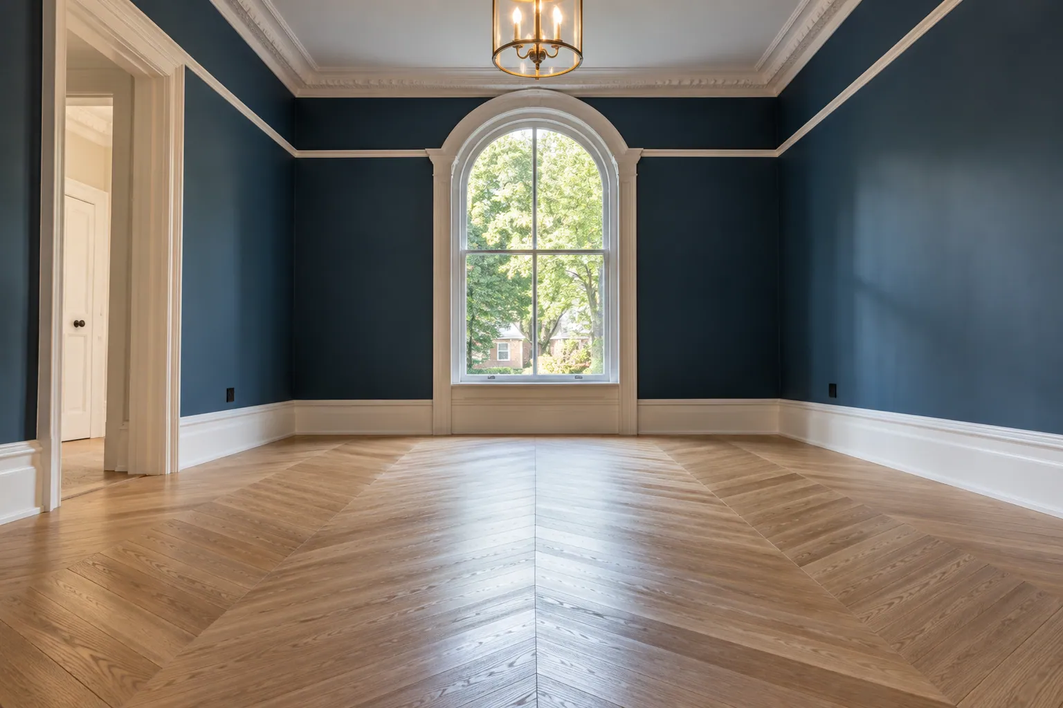 Interior floor replacement work in Brantford, Ontario.