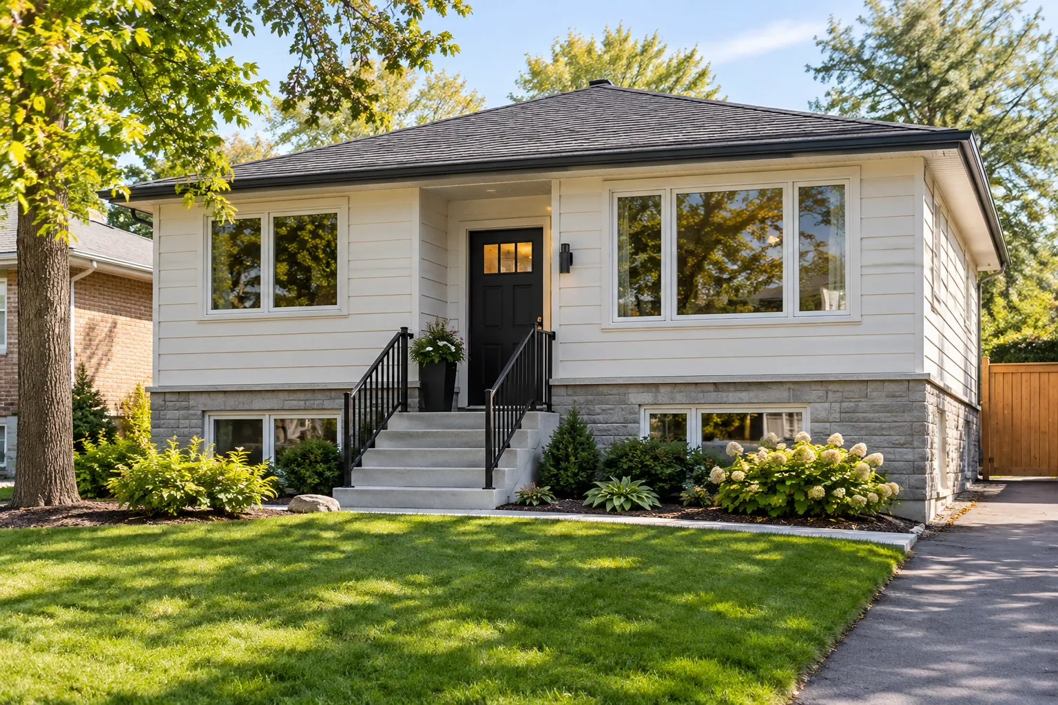 Siding installation project in Brantford, Ontario.