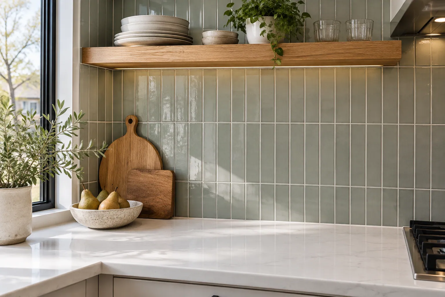 Floor and wall tile installation in Brantford, Ontario.