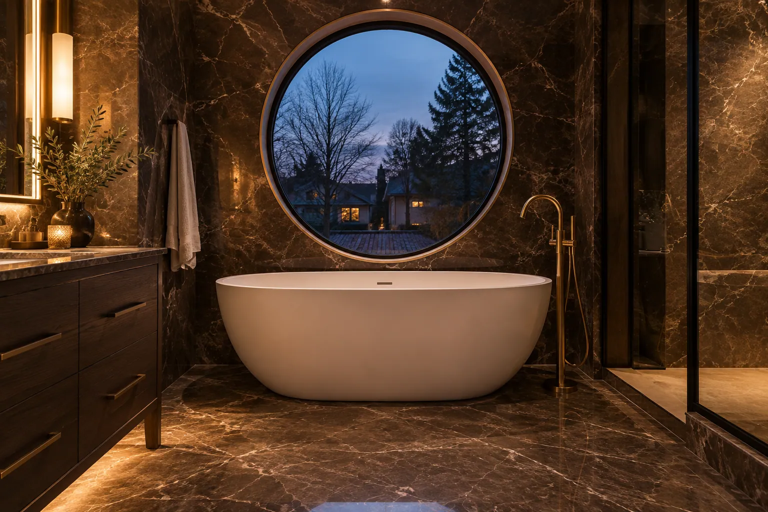 Residential bath renovation in Burlington, Ontario.