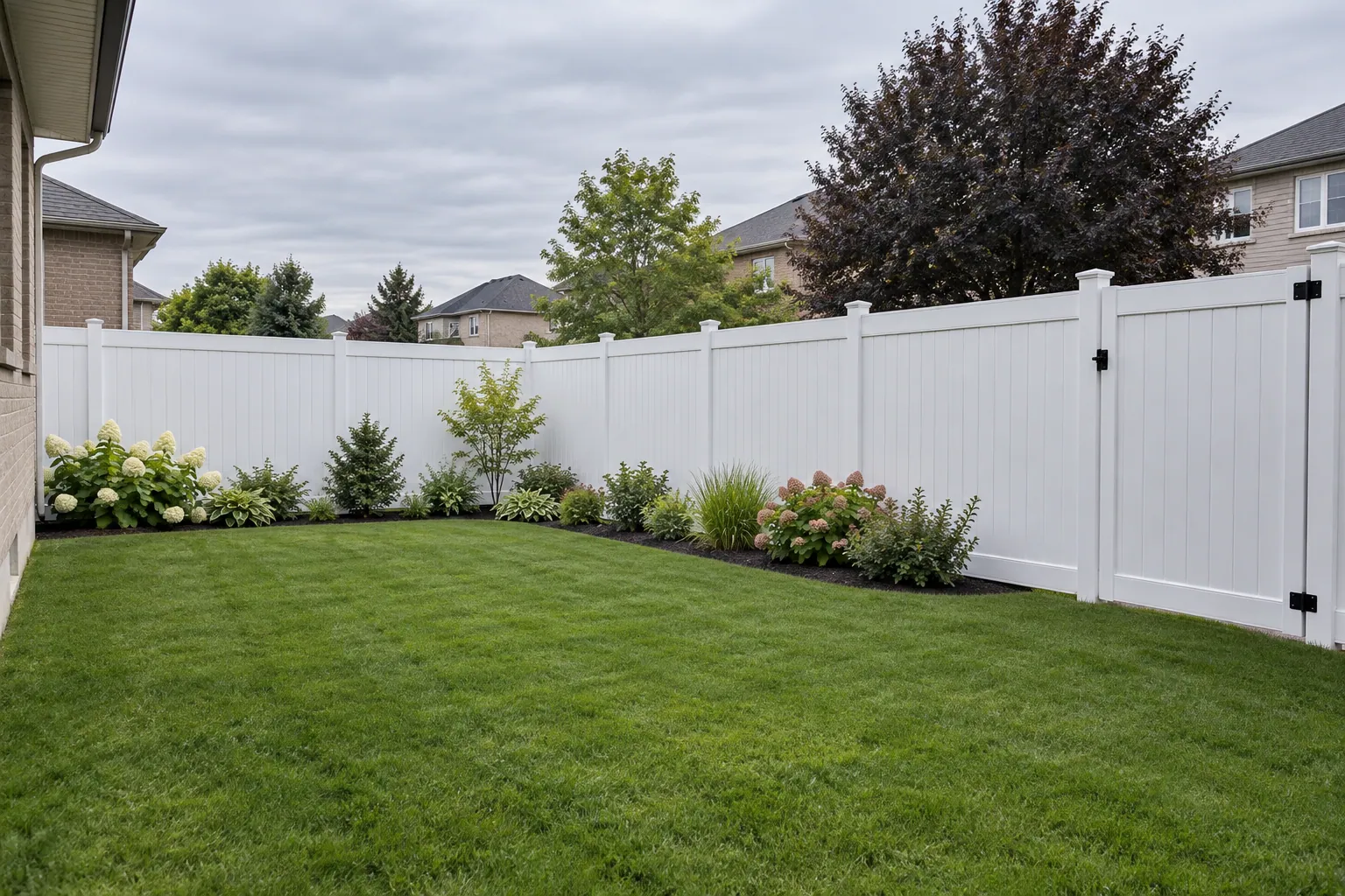 Fence replacement and yard improvements in Burlington, Ontario.