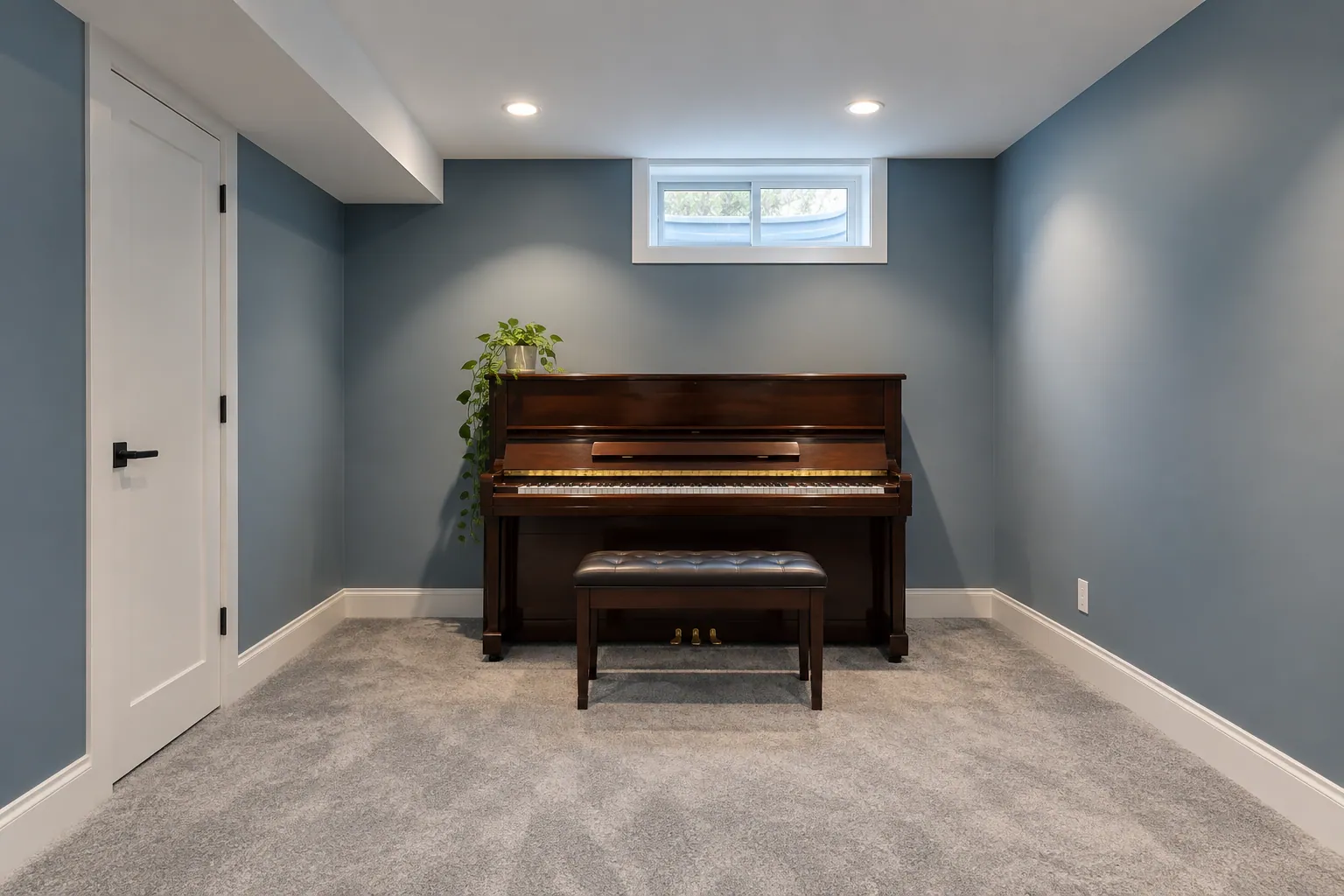 Finished basement remodeling in Hamilton, Ontario.