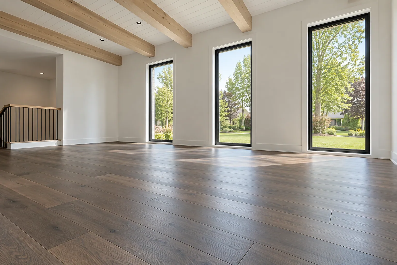 Residential flooring installation in Hamilton, Ontario.
