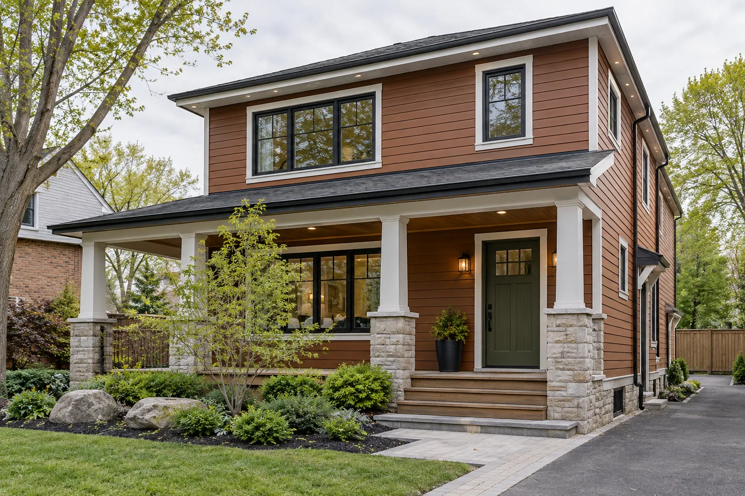 Exterior siding renovation in Hamilton, Ontario.