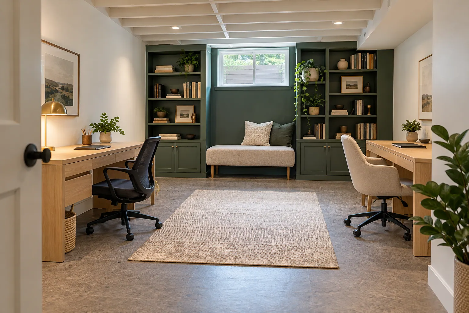Finished basement remodeling in Milton, Ontario.