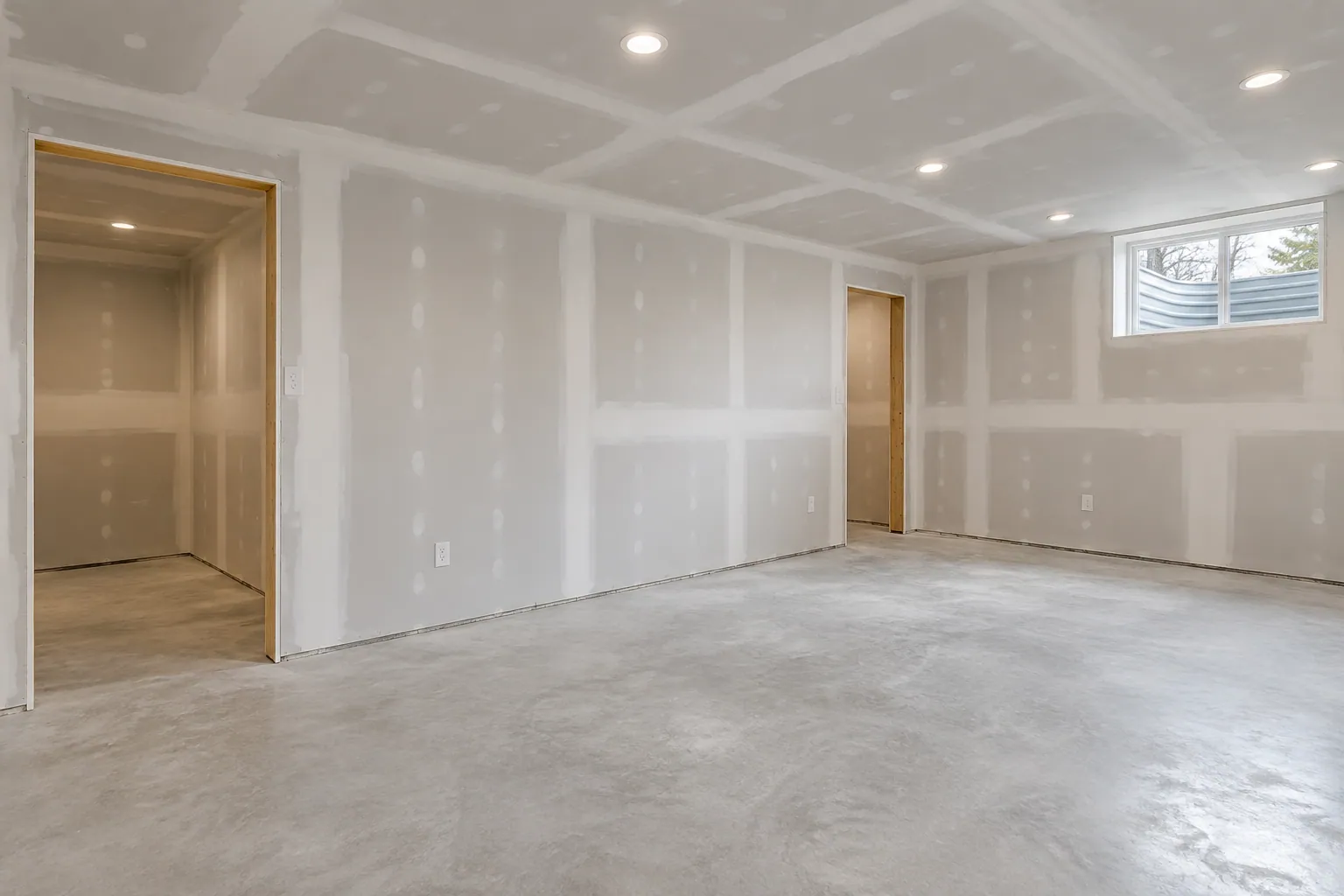 Drywall installation project in Milton, Ontario.
