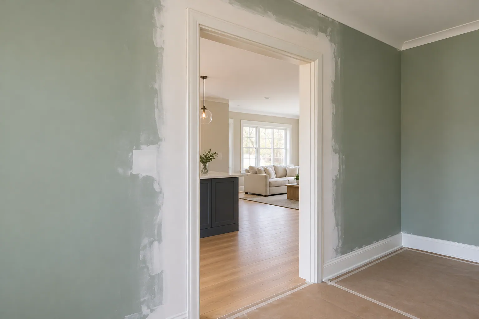 Residential drywall improvements in Milton, Ontario.