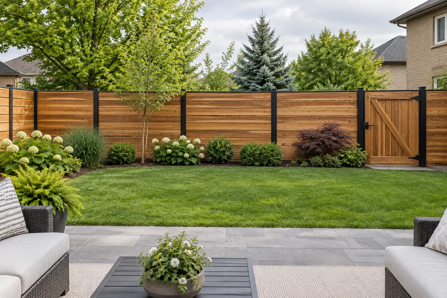 Fence installation project in Milton, Ontario.