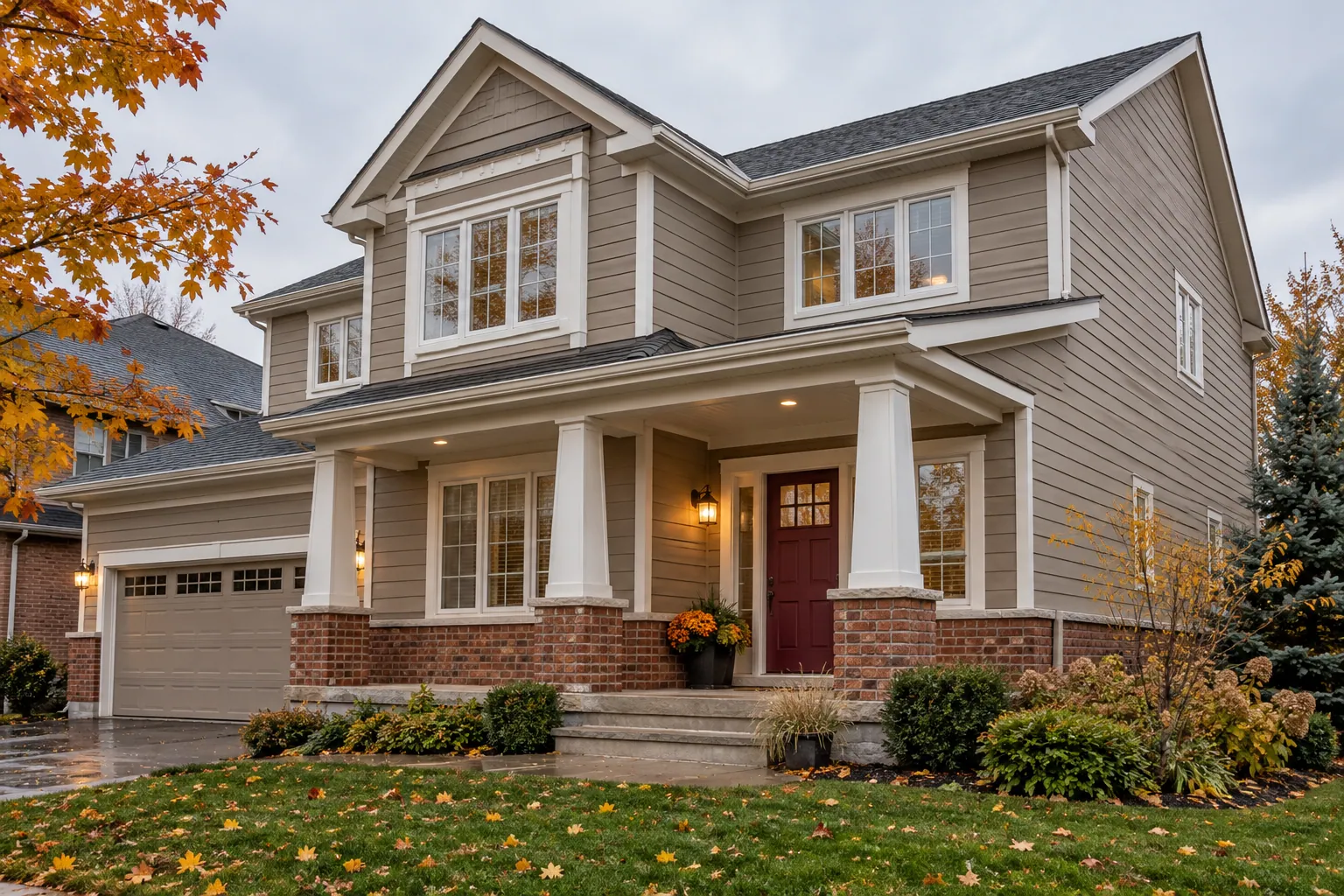 Siding installation project in Milton, Ontario.