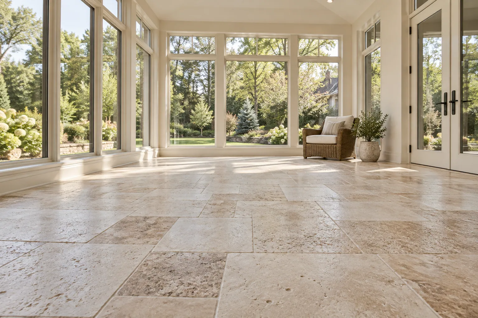 Residential tiling work in Milton, Ontario.