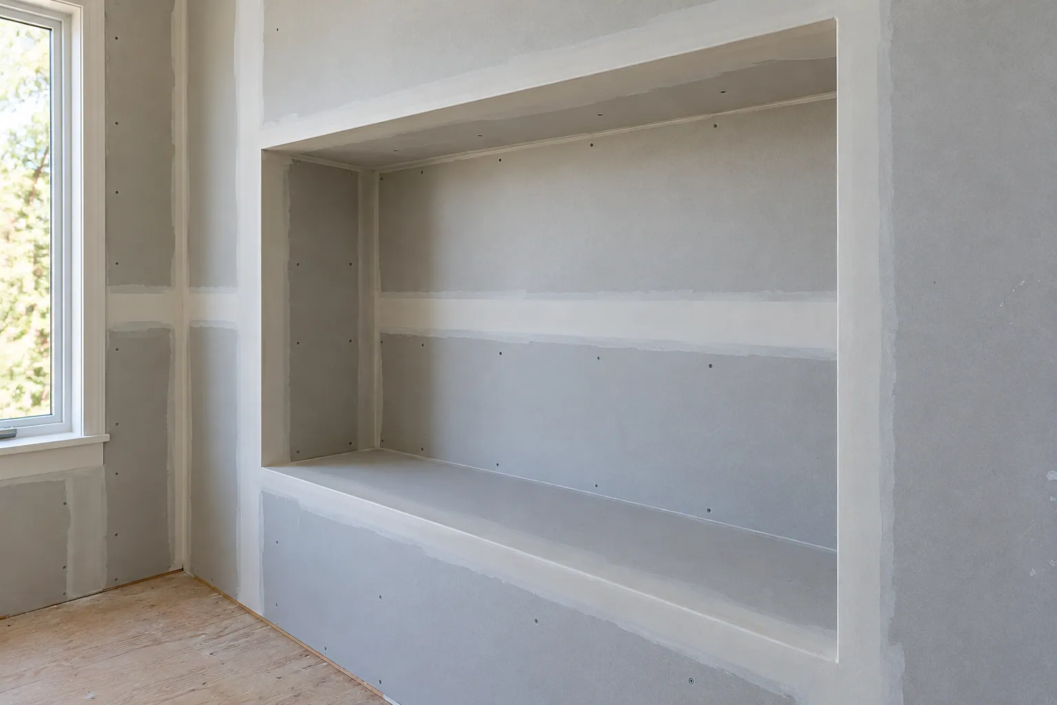 Drywall installation project in Mississauga, Ontario.