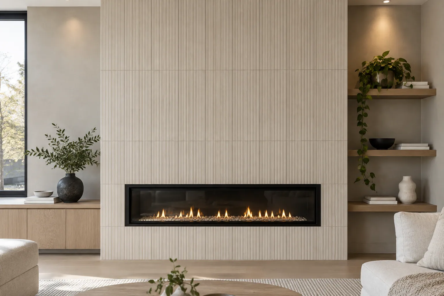 Residential tiling work in Oakville, Ontario.