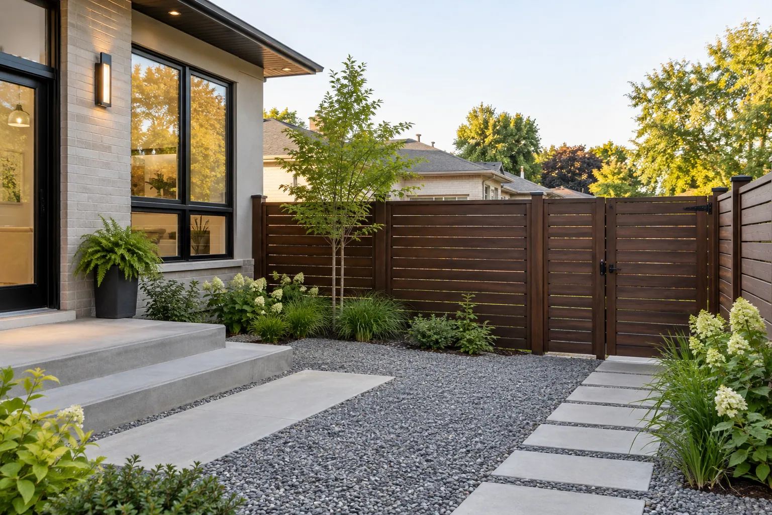 Residential fencing work in Stoney Creek, Ontario.