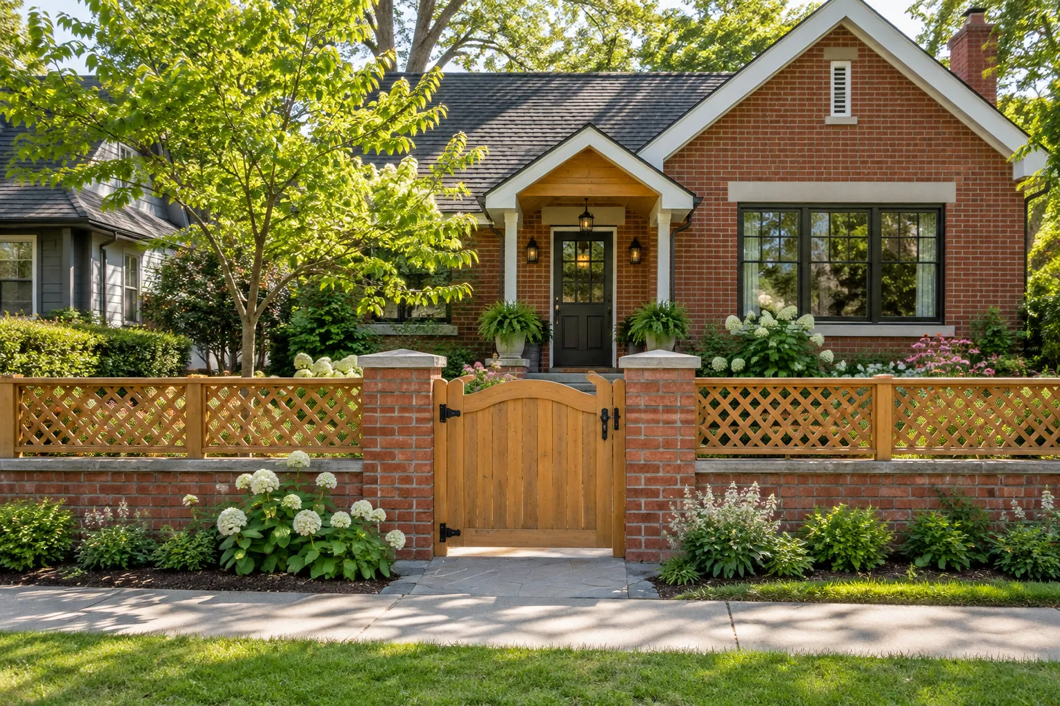 Outdoor fence construction in Stoney Creek, Ontario.