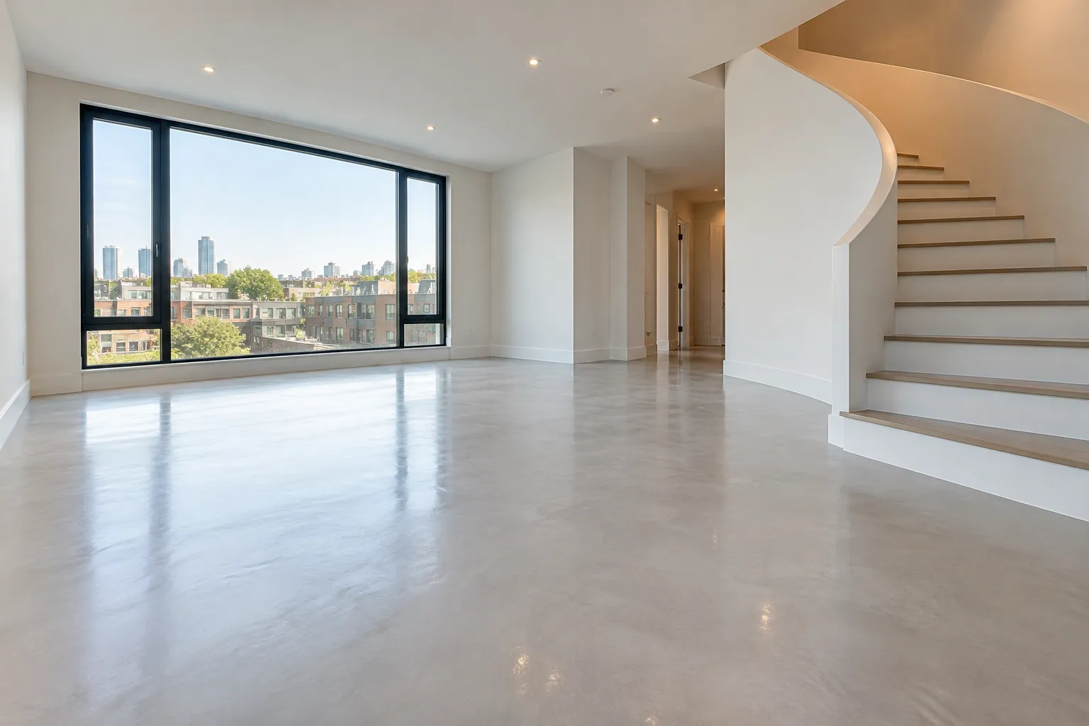 Interior floor replacement work in Toronto, Ontario.