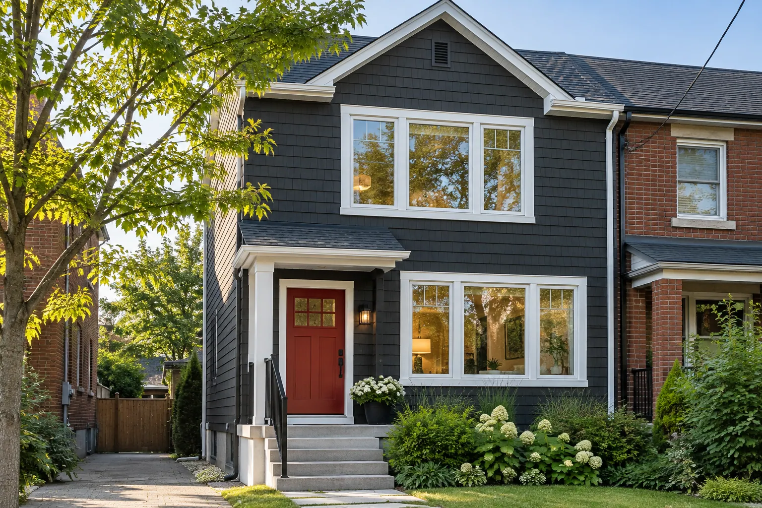 Siding installation project in Toronto, Ontario.